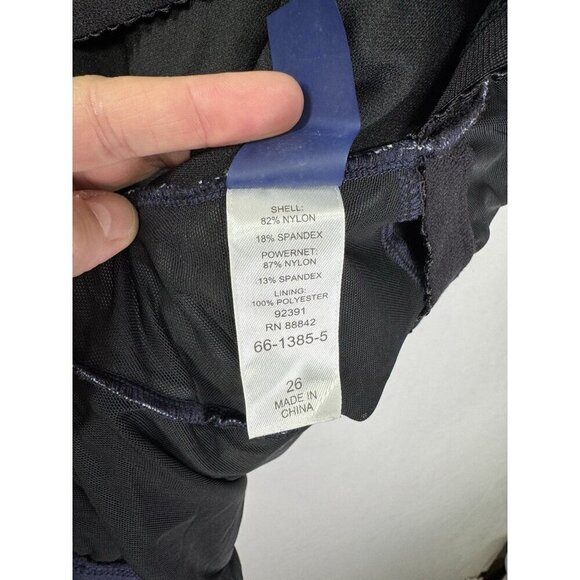 Swimsuits for All One Piece Swimsuit Size 26 Navy Blue Polka Dot High Neck Wrap - Picture 7 of 10